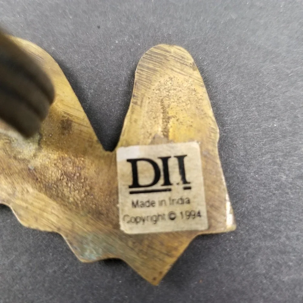 Vintage 1994 DII Brass Napkin Rings Set of 8 Starfish Sea Horse Coastal Nautical